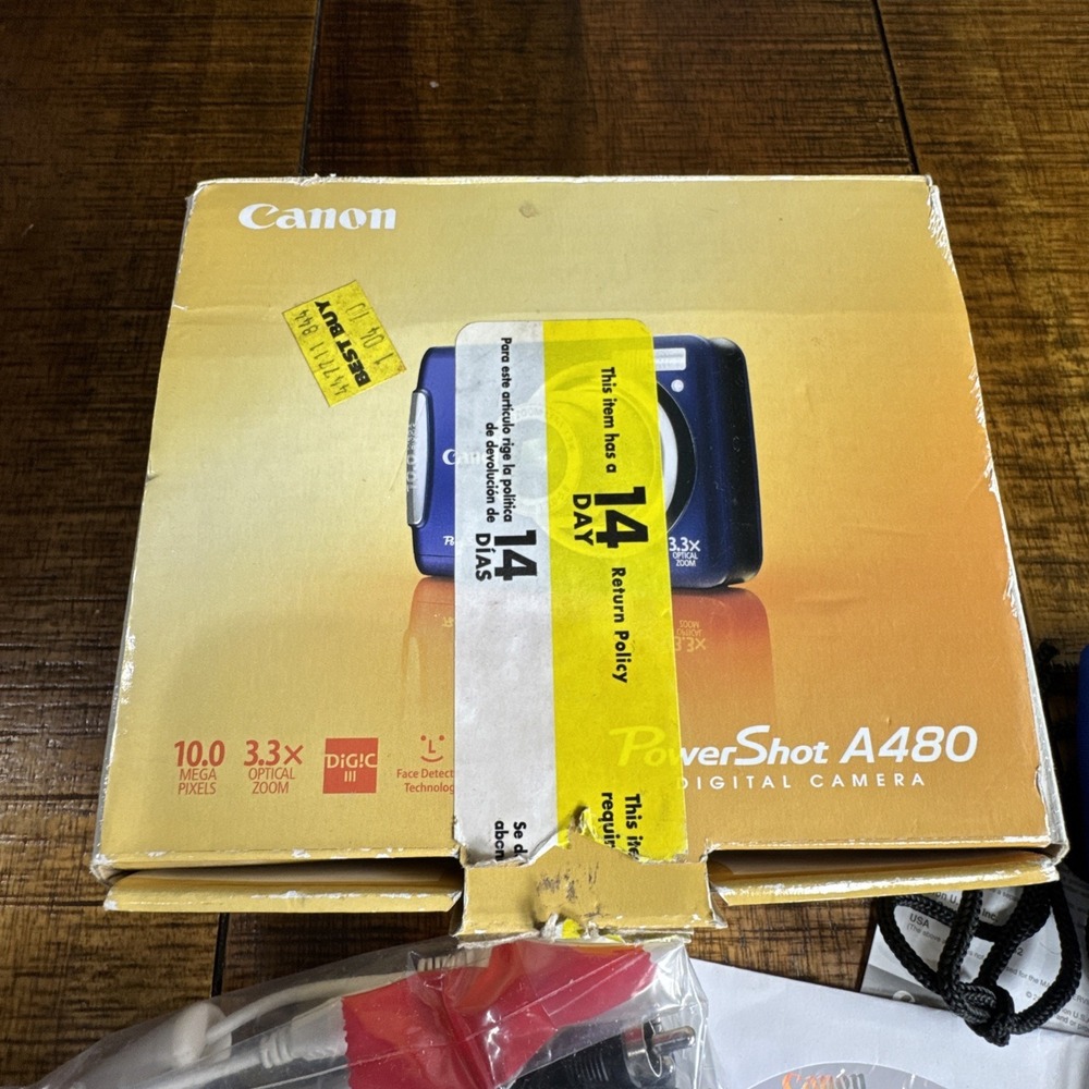 Canon PowerShot A480 Digital Camera 10MP 3.3X Optical Zoom TESTED Cables EUC - Picture 11 of 13